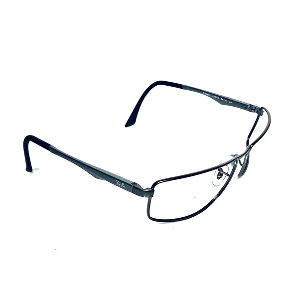 RayBan Silver Rectangular Wrap Glasses main image 5